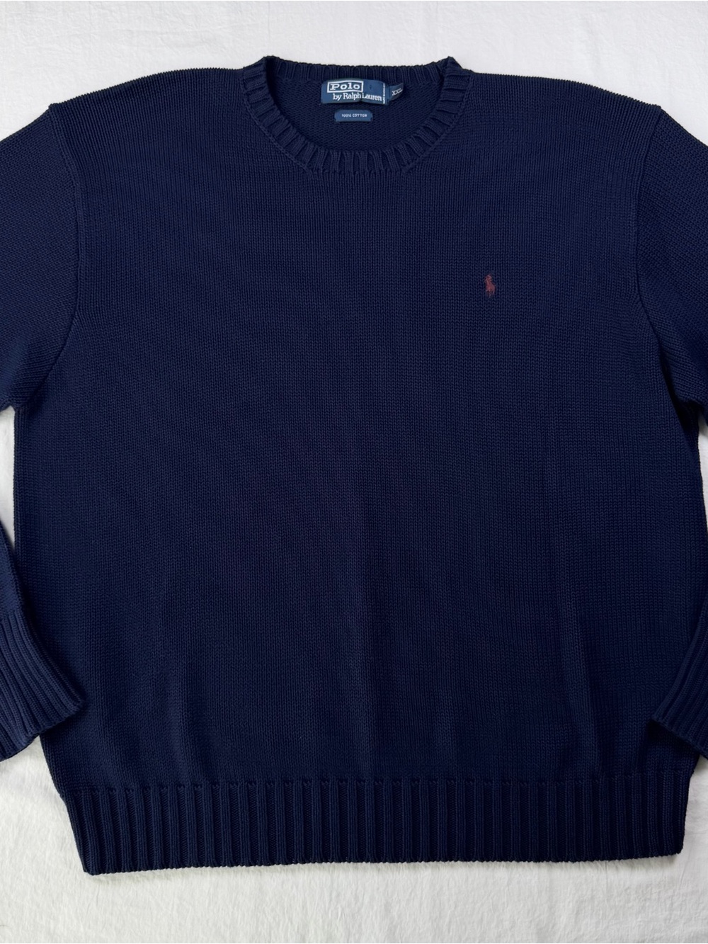 Polo Ralph Lauren Mens XXL Navy Cotton Crewneck Sweater